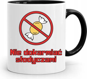 Bögre Fekete Vicces Nem Etethető nyomott mintával