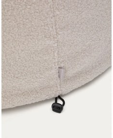 Krémszínű buklé puff Kaeli – Kave Home