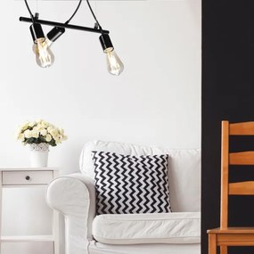 Csillár zsinóron TARO 3xE27/60W/230V fekete