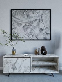 Maku TV-állvány, efezusz márvány, 120 cm