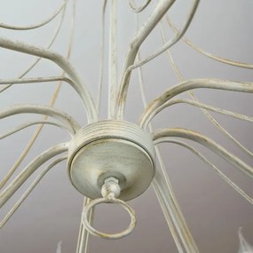 Orion LU 1531/8 - Csillár láncon VELA 8xE14/40W/230V átm. 80 cm fehér/arany/patinás