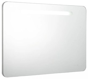 tükrös fürdőszobaszekrény LED világítással 80 x 9,5 x 55 cm