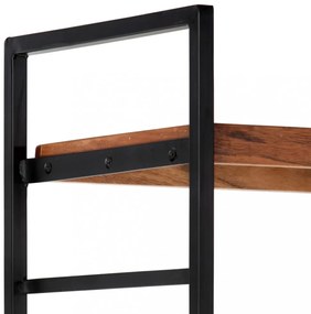 4-szintes tömör akácfa könyvespolc 80 x 30 x 180 cm