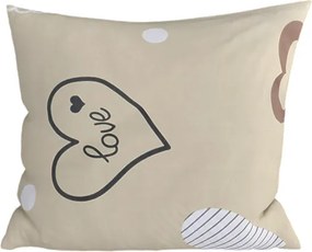 Pamut párnahuzat DEAMON POLY 45x45 cm, bézs