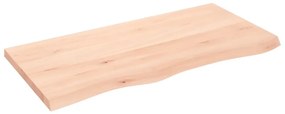 kezeletlen tömör tölgyfa fali polc 100x50x(2-4) cm