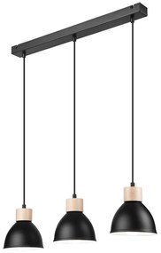 Csillár zsinóron NICO 3xE27/60W/230V fekete