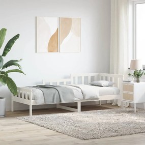 fehér tömör fenyőfa kanapéágy matrac nélkül 90 x 200 cm