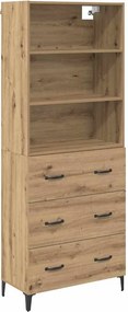 vidaXL Magasfiú fiókkal Artisan tölgy 69,5 x 34 x 180 cm Faanyag