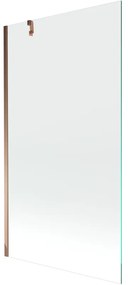 Mexen Next, kĂĄdparavĂĄn 1 szĂĄrny 100 x 150 cm, fix szĂĄrny, 6 mm ĂĄtlĂĄtszĂł ĂŒveg, rĂłzsa arany profil, 895-100-000-00-00-60