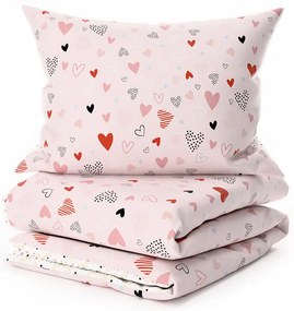 Pamut ágyneműhuzat kiságyhoz LOVITA pink Ágyneműhuzat mérete: 45 x 65 cm | 90 x 135 cm
