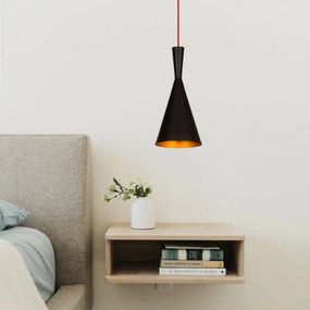 Elmas 3541 fekete-piros vas függőlámpa, Ø19 cm