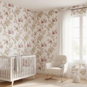 Parato Cristiana Masi Blooming Garden 11 Dafne fehér-okkersárga virágos vlies tapéta – 8326