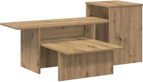 vidaXL Konzolasztal Artisan tölgy 91,5 x 35 x 38,5 cm Faanyag