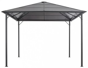antracitszürke pavilon alumínium tetővel 3 x 3 m