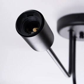 Sollux SL.1446 - Felületre szerelhető csillár VECTOR 4xE27/15W/230V fekete