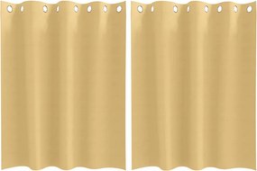 vidaXL Fekete Függöny Gyűrűkkel 2 pcs Bézs 140 x 140 cm Poliészter