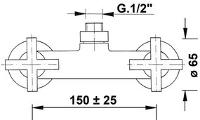 Sapho - AXIA zuhanycsaptelep, fényes króm