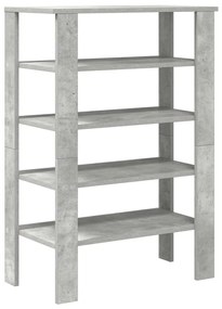 betonszürke szerelt fa cipőtartó 61x32x87,5 cm