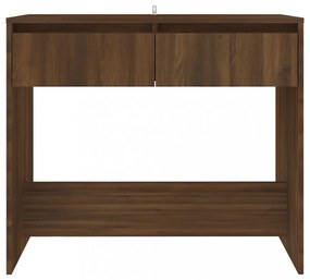 barna tölgyszínű szerelt fa dohányzóasztal 89x41x76,5 cm