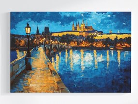 Vászonkép Canvas Város Prága Híd Rost Folyó 120x80