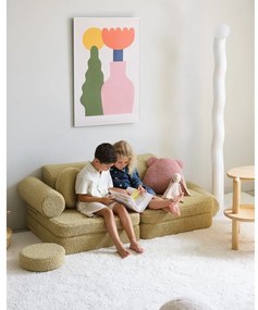 Zöld buklé gyerek kanapé 132 cm Settee – Wigiwama