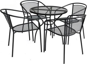 ROJAPLAST Kerti asztal fémből ZWMT-06 72 cm fekete