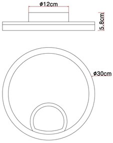 Globo 67298D - LED Mennyezeti lámpa BEATRIX LED/12W/230V