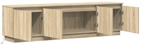 LED világítású TV szekrény Sonoma tölgy 180x38x49 cm Mérnöki fa