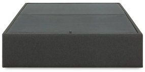 Fekete kárpitozott ágyneműtartós franciaágy 160x200 cm Matters – Kave Home