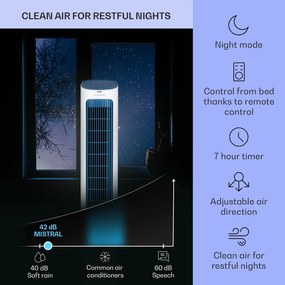 Klarstein Mistral, 5 az 1-ben léghűtő, ventilátor, párásító, ionizátor, 360 m³/ó, távirányítóval