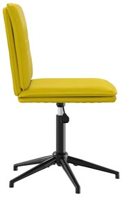 vidaXL 4 db sárga bársony étkezőszék