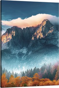 Vászonkép Hegyek Ég Erdő Természet 80x120 cm Ajándéknak is tökéletes