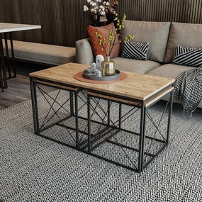 Defne dohányzóasztal, atlanti fenyő, 100 cm
