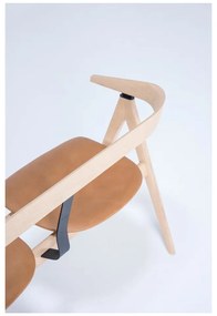 Ava tölgyfa pad bőr ülőkével - Gazzda