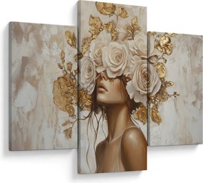 Kép - Lány rózsákkal (90x60 cm)