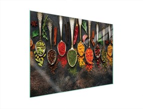 Üveg Tűzhelyvédő Főzőlap 70x52 Fűszerek Edzett Üveg