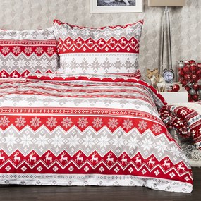 4Home Red Nordic pamut ágyneműhuzat, 220 x 200 cm, 2 db 70 x 90 cm