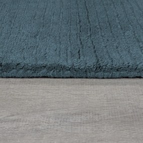 Kék kézi szövésű gyapjú szőnyeg 160x230 cm Textured Wool Border – Flair Rugs