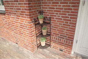 Fekete fém összecsukható virágtartó sarok állvány - Esschert Design