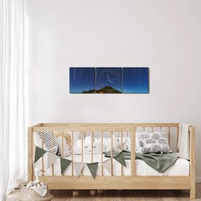 Forgó csillagok képe (órával) (90x30 cm)