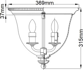 Hinkley Lighting CAMBRIDGE HK-CAMBRIDGE-F-B Süllyesztett mennyezeti lámpa 3x60W/E14