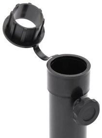 matt fekete acél napernyőtalp rúdhoz Ø38/48 mm