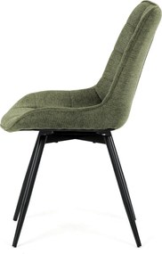 Jídelní židle, zelená, látka, HC-T1130 GRN2