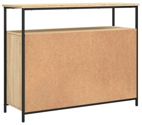 sonoma tölgy színű szerelt fa tálalószekrény 100 x 35 x 80 cm