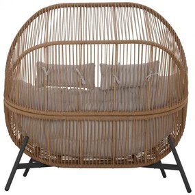 HOLAND rattan dupla kosárfotel bézs