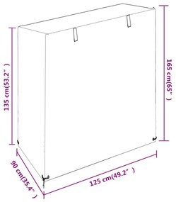 polietilén hintapad huzat 8 fűzőlyukkal 125 x 90 x 135/165 cm