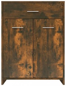 füstös tölgy színű szerelt fa fürdőszobaszekrény 60x33x80 cm