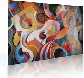 Üveg kép - Zenei absztrakt (70x50 cm)