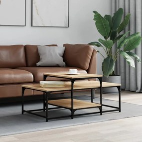 Sonoma tölgy színű szerelt fa dohányzóasztal 102 x 60 x 45 cm