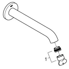 GROHE 13449AL1 - Kádleeresztő ESSENCE 221 mm grafit